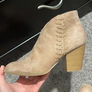 Tan ankle booties